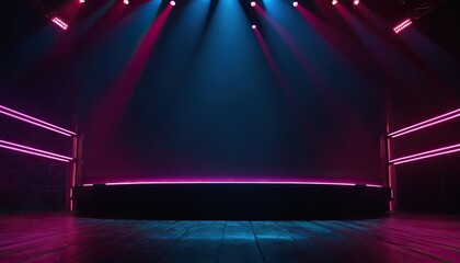 Canvas Print - Concert stage background Stage light background Concert wallpaper
