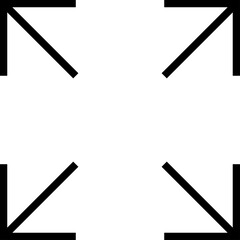 Poster - Full screen vector icon. Full screen and exit full screen icon. Scalability arrow mark icons in flat style for web, UI or mobile app. Vector illustration.
