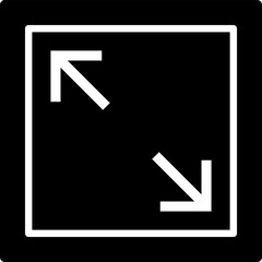 Poster - Full screen vector icon. Full screen and exit full screen icon. Scalability arrow mark icons in flat style for web, UI or mobile app. Vector illustration.