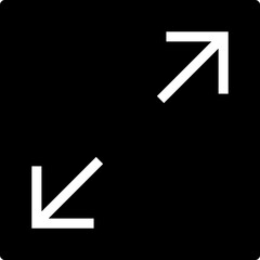 Poster - Full screen vector icon. Full screen and exit full screen icon. Scalability arrow mark icons in flat style for web, UI or mobile app. Vector illustration.