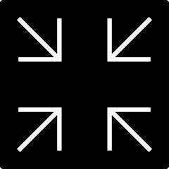 Poster - Full screen vector icon. Full screen and exit full screen icon. Scalability arrow mark icons in flat style for web, UI or mobile app. Vector illustration.