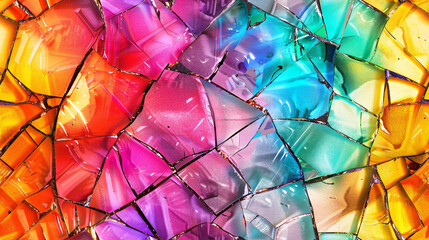 Leinwandbilder - colorful mosaic background showing a variety of vibrant colors creating a cheerful and happy mood