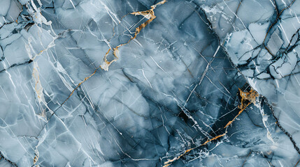 Aufkleber - Abstract blue marble texture with shimmering gold veins, ideal for backgrounds and designs