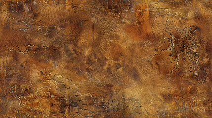 Wall Mural - Abstract brown and gold textured background, with a cracked and weathered surface, creating a grunge effect