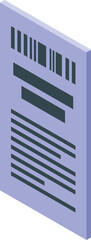 Poster - Barcode scanner is reading a retail store receipt showing the purchases