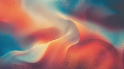 Wall Mural - Noisy Abstract Backdrop Image In Orange And Blue Theme Gradient With Waves Background Wallpaper