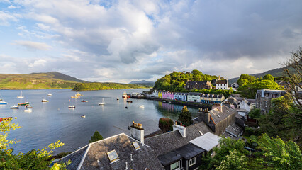 famous Portree houses on the Isle of Skye