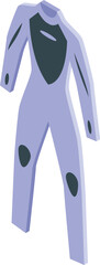 Poster - Diving suit for underwater sports and activities isometric icon is ready for web design