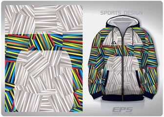 Wall Mural - Vector sports hoodie background image.white rainbow clipart pattern design, illustration, textile background for sports long sleeve hoodie,jersey hoodie