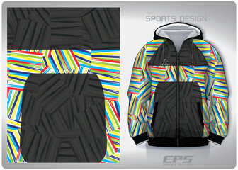 Wall Mural - Vector sports hoodie background image.black rainbow clipart pattern design, illustration, textile background for sports long sleeve hoodie,jersey hoodie