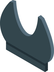 Poster - Adjustable wrench spanner plumbing tool is holding a nut in an isometric view