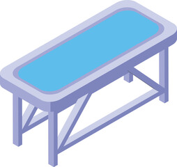 Poster - Medical examination table for patients in a hospital room