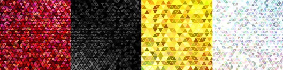 Poster - Abstract triangle polygon background set