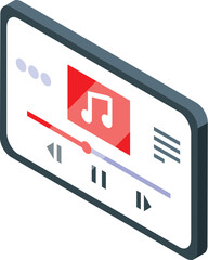 Poster - Smartphone is displaying a music streaming service, showing a song currently playing with its progress bar