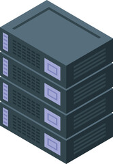 Poster - Powerful server stack operating and processing big data in modern data center