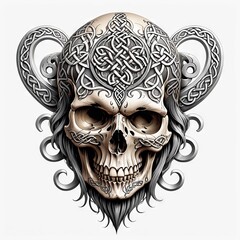 Wall Mural - Celtic Skull Ornament