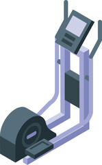 Poster - Elliptical trainer standing on white background, isometric view
