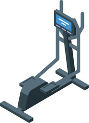 Wall Mural - Elliptical trainer with monitor for tracking workout progress and staying in shape