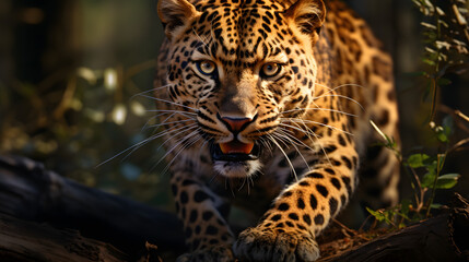 Sticker - leopard in nature realistic