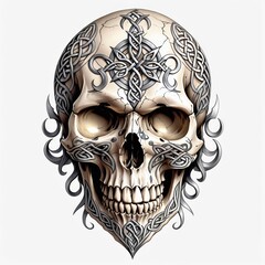 Wall Mural - Celtic Skull Ornament