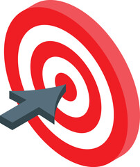 Poster - Cursor arrow pointing red target center, achieving a business objective