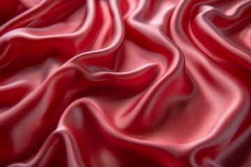 Sticker - Luxurious Red Silk Fabric