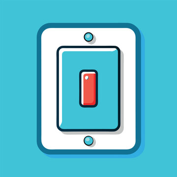 Illustrator vector form of isolated switches on a white backdrop.