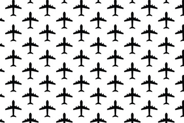 Poster - airplane pattern on white background . airplane wallpaper . vector illustration