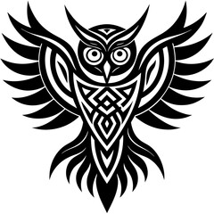 Sticker - black and white tattoo design