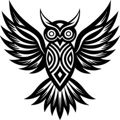 Sticker - black and white tattoo design