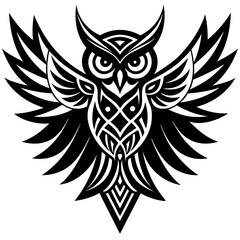 Sticker - black and white tattoo design