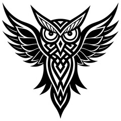 Sticker - black and white tattoo design