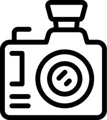 Poster - Digital camera flash photography equipment icon representing image capturing