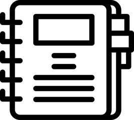 Poster - Notebook with bookmark and pen holder for taking notes, keeping a diary, or writing down ideas