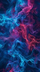 Poster - Vibrant Blue And Red Digital Noise Pattern Abstract Seamless Background