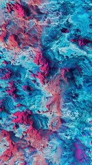Poster - Vibrant Blue And Red Digital Noise Abstract Seamless Background Pattern