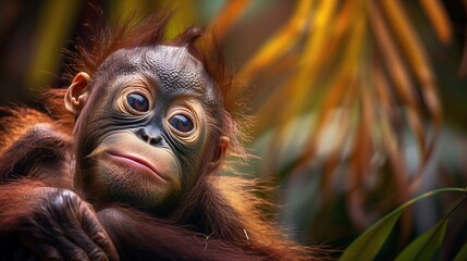 A_young_orangutan_with_wide_curious_eyes_looking_at_the_camera