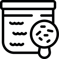 Poster - Magnifying glass is being used to closely examine a petri dish filled with bacteria, highlighting the concept of microbiology and scientific research