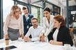 © ReeseArcurs/peopleimages.com - Business, people and office with documents for strategy with teamwork and collaboration for company growth. Boardroom, employees and project managers with report, feedback and results for progress
