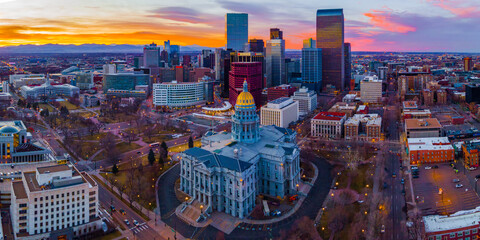 Sunset in Denver Colorado