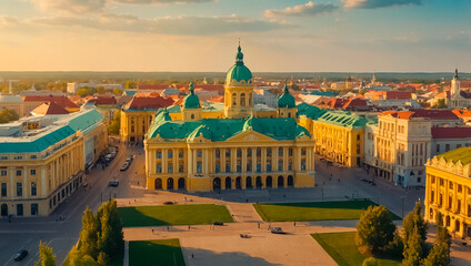 Wall Mural - Stunning Debrecen Hungary historic