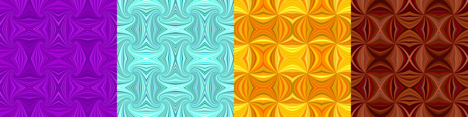 Poster - Abstract seamless curved stripe pattern set