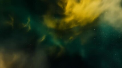 Poster - Golden powder explosion with dynamic particles against a black background