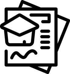 Poster - Graduation diploma is illustrating the concept of completing university studies