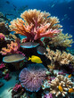 © Gang studio - Colorful coral reef with diverse fish species, creating an amazing underwater landscape. Generative ai.
