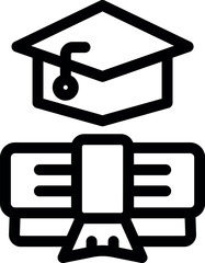 Poster - Graduation cap floating above a diploma with ribbon celebrating graduation day