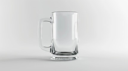 Wall Mural - Empty beer mug isolated on white background