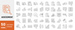 © ARIF MIFTAHUL ANWAR - Assessment editable stroke outline web icons set. Audit, analysis, plan, evaluation, result and goal. Vector illustration
