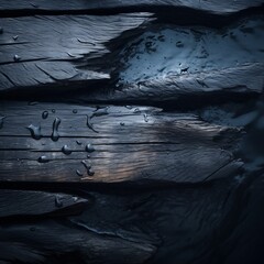 Wall Mural - a close up shot of wood with water droplets on it