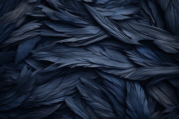 Wall Mural - a dark blue background with feathers on it